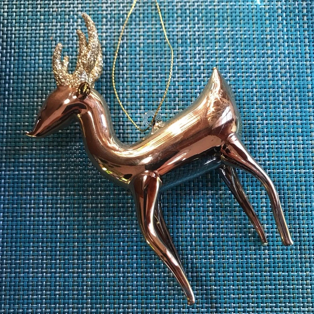 Glass Reindeer ornament